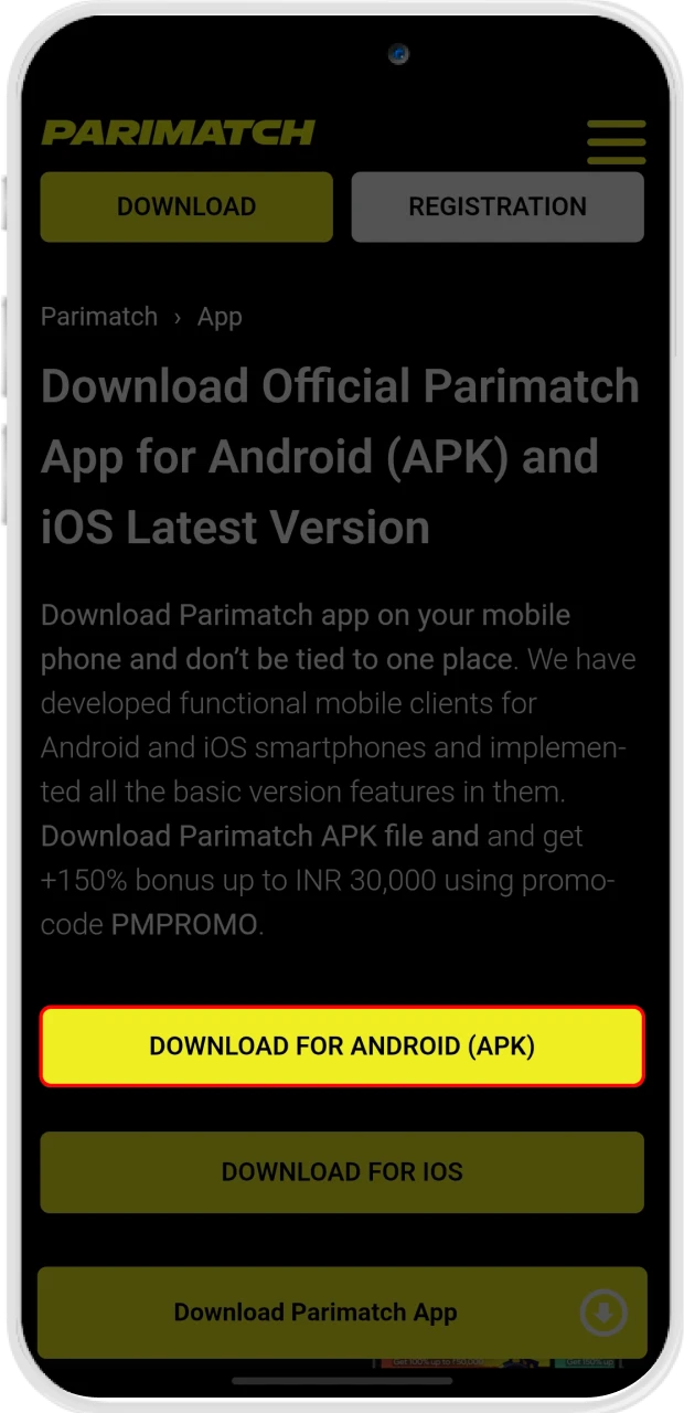 Go to our site and download the apk file for Android.