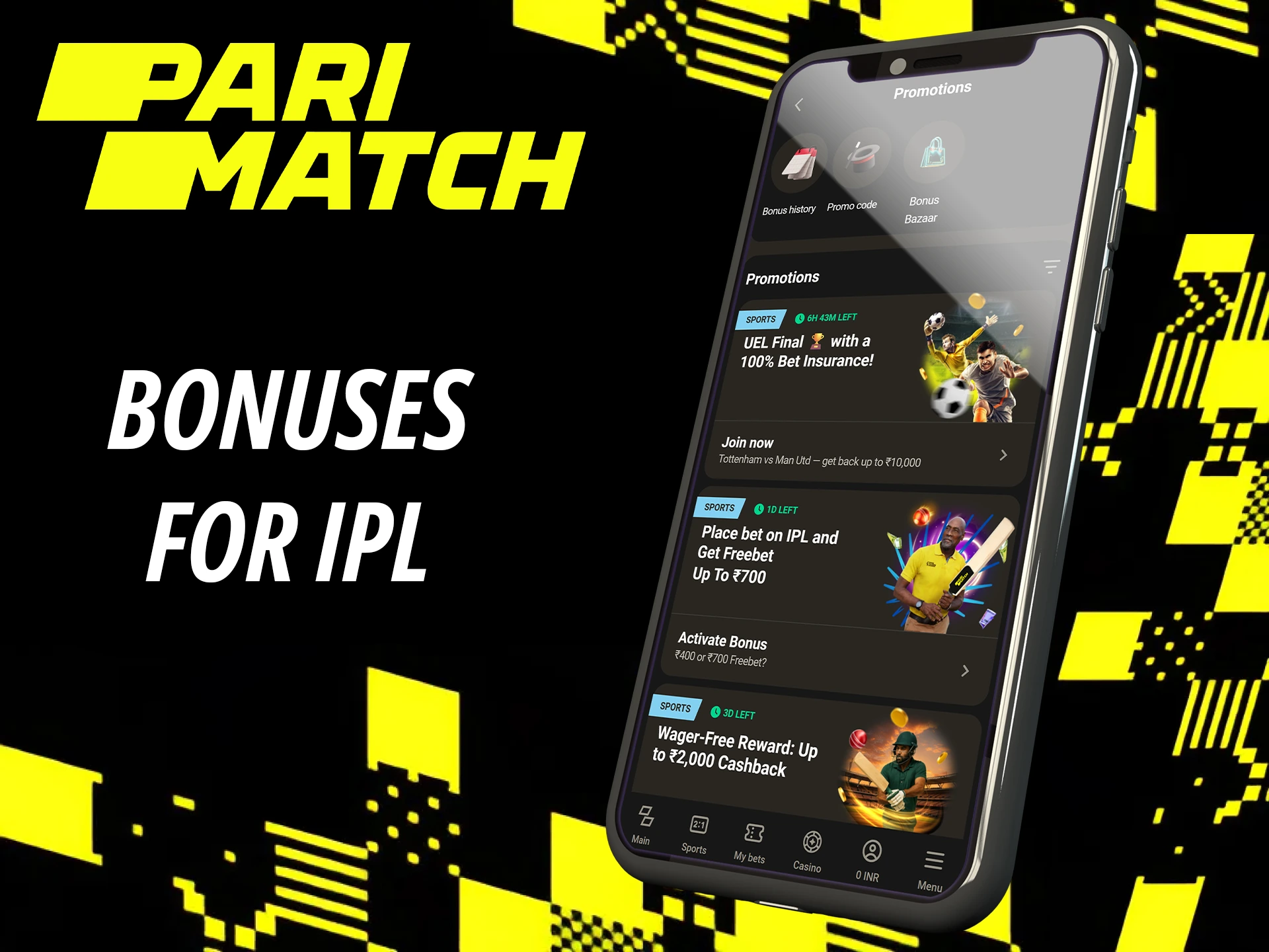 Parimatach offers many bonuses to its players for IPL events.