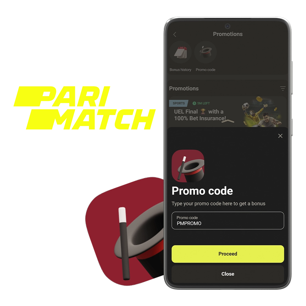Use the promo code from Parimatch.