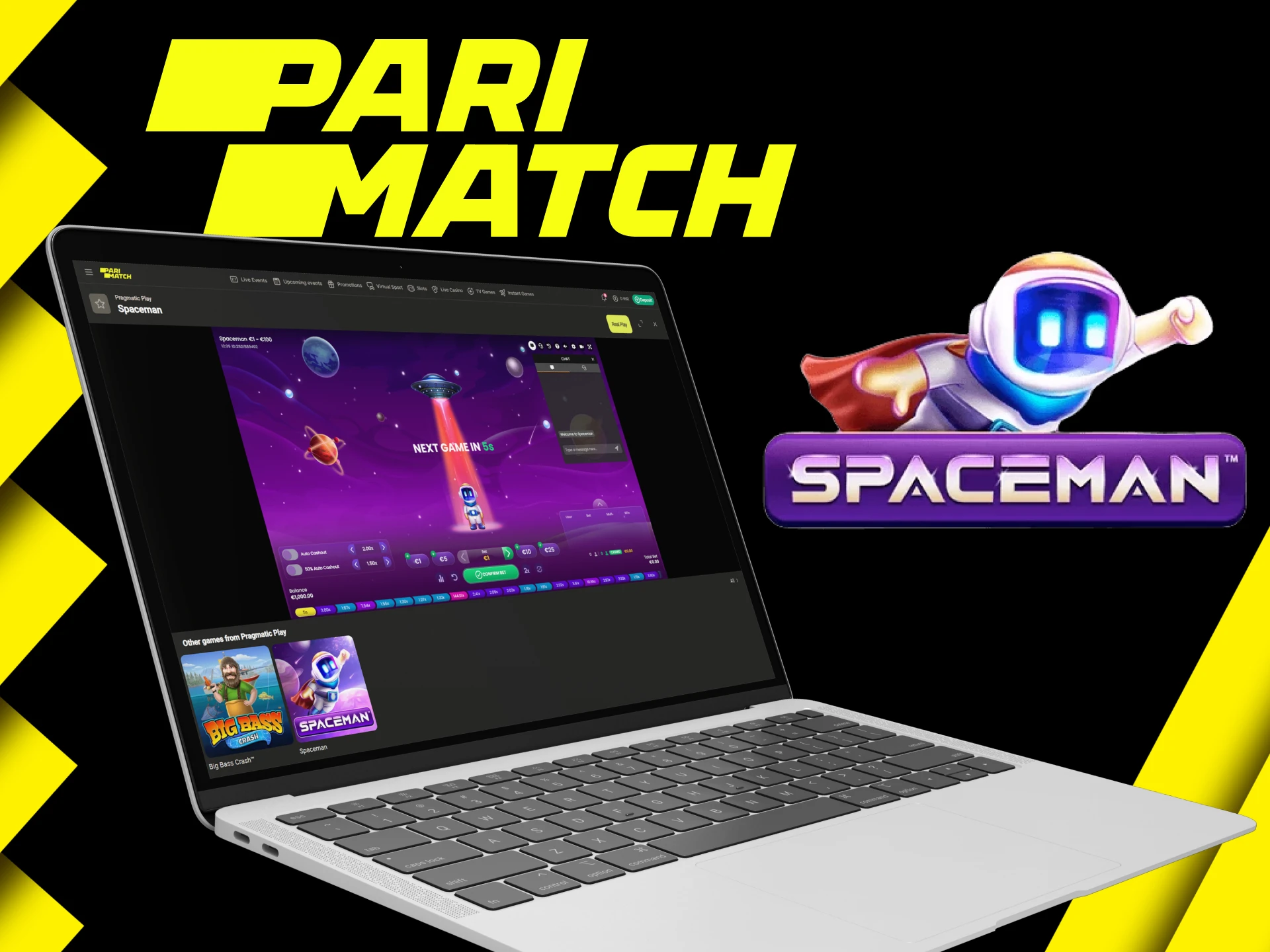 Find out what the Spaceman game is on Parimatch.