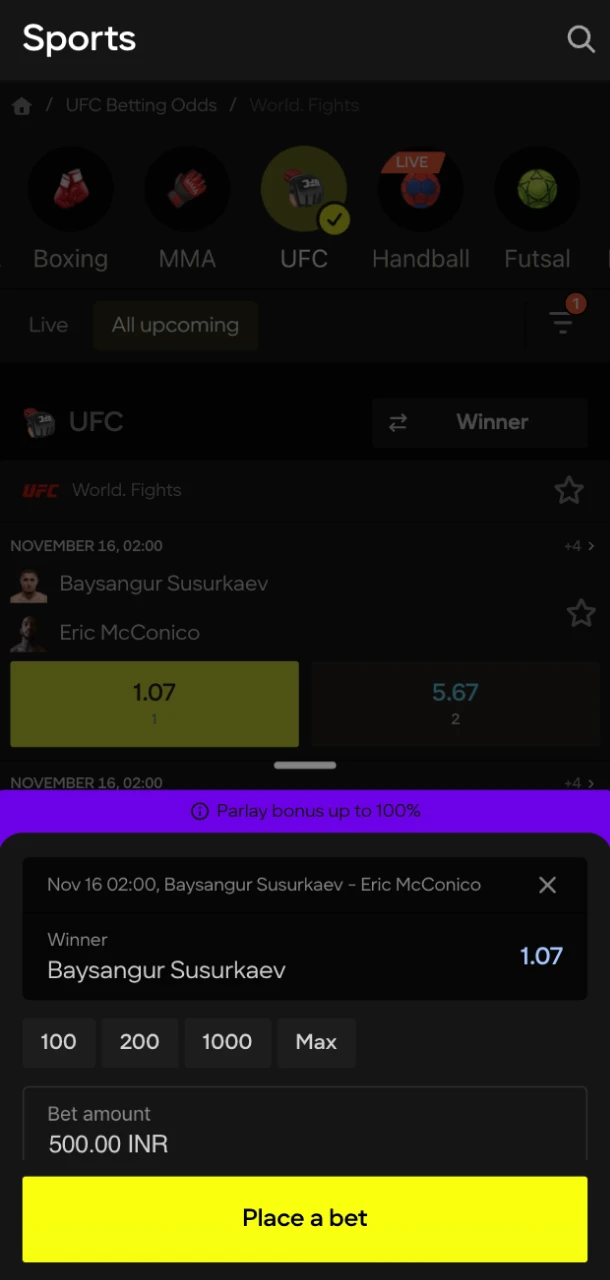 The best time to bet on UFC in an online casino is right now.